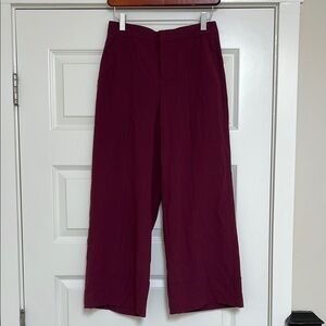 Banana Republic Burgundy Wide-Leg Pants
